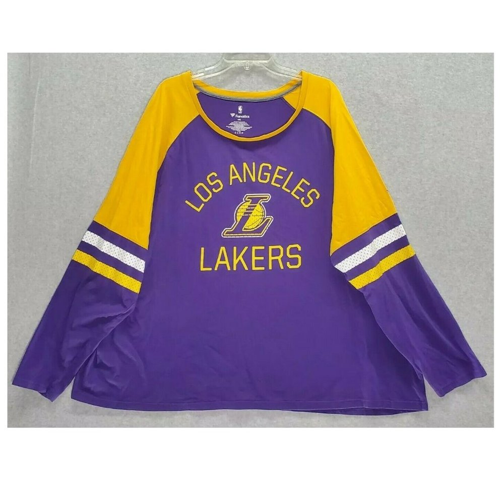 Fanatics Women Size 4XL ~ Los Angeles Lakers Raglan Shirt